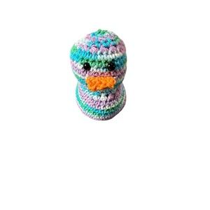 NEW handmade crochet cotton yarn RUBBER DUCK small plush blue green purple white